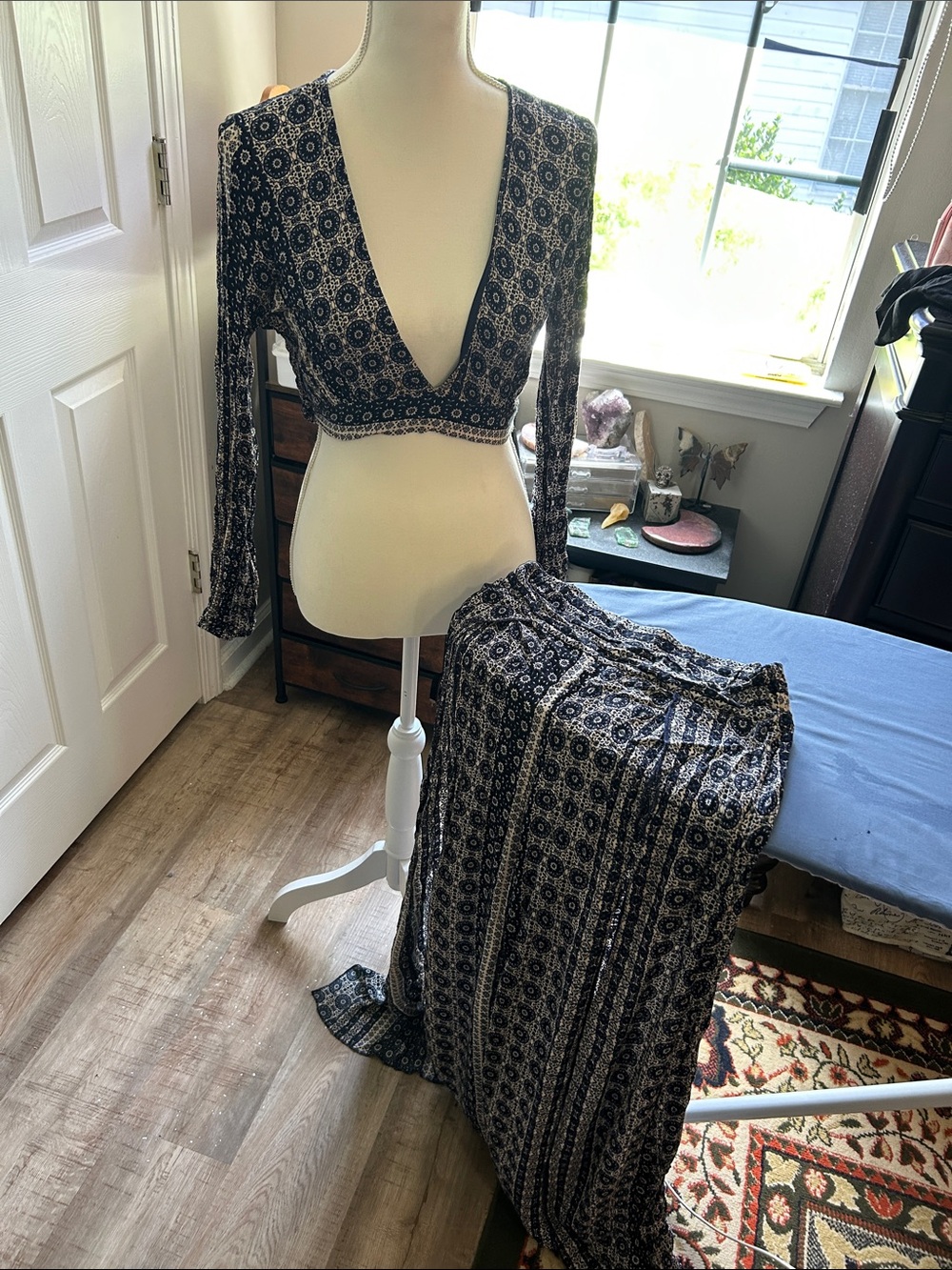 Windsor Black and White Printed Pantsuit Two-Piece